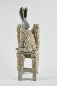 Dagmar de Kok Why hare doesn't have a long tail 27 x 10 x 10 cm	ceramics | glaze De Ploegh